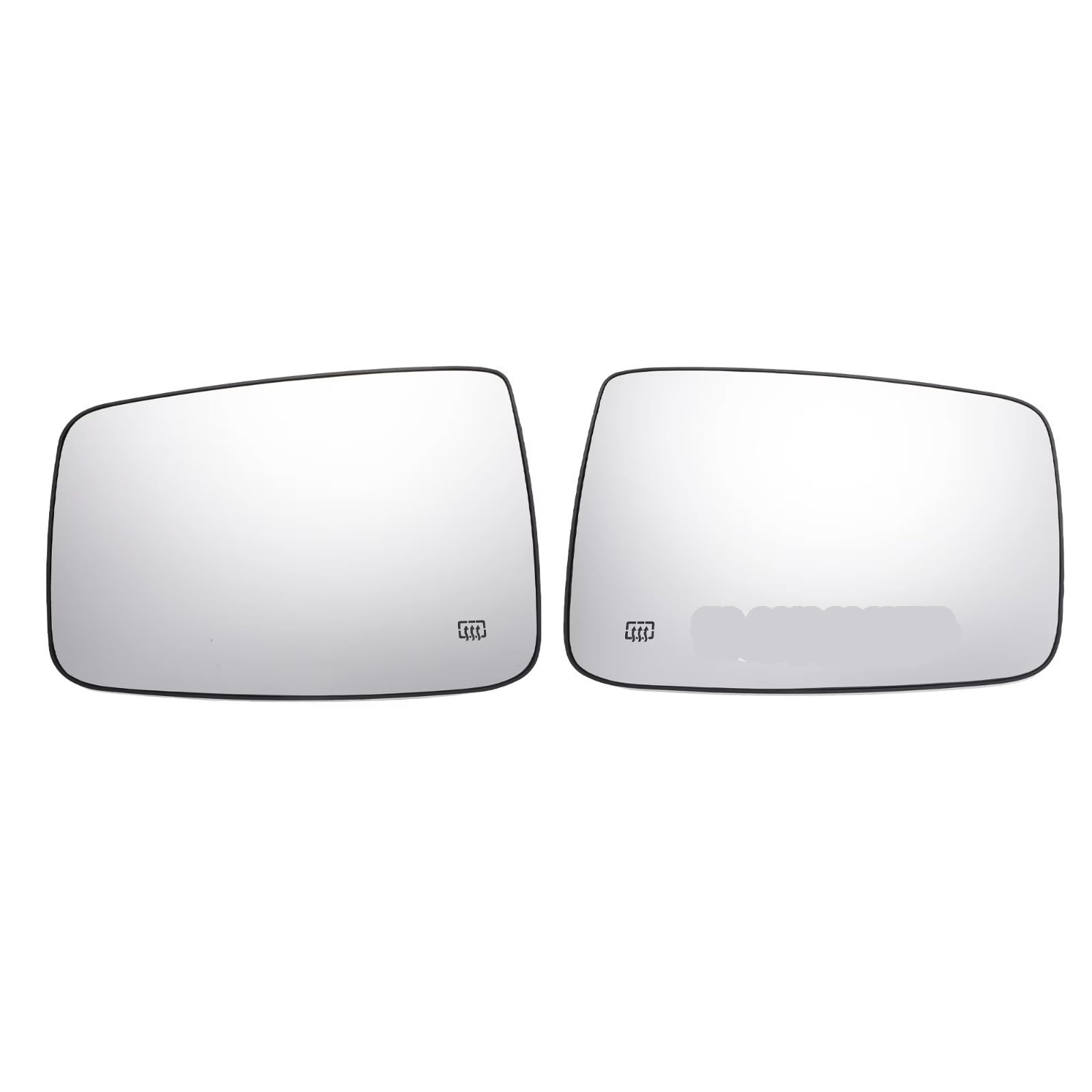 Außenspiegelglas Kompatibel Mit Dodge Für Ram 1500 2500 2009–2018, Auto, Beheizt, Links Und Rechts, Rückspiegelglas Mit Trägerplatte, Ersatzteile 68079363AA(1 Pair) von MKKDYC