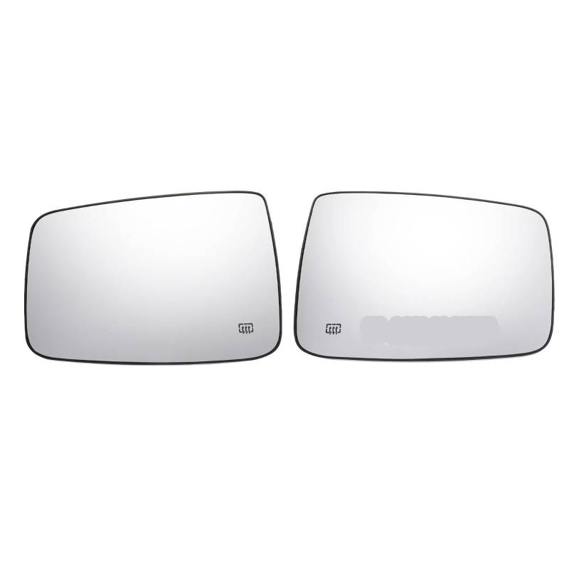 Außenspiegelglas Kompatibel Mit Dodge Für Ram 1500 2500 2009–2018, Auto, Beheizt, Links Und Rechts, Rückspiegelglas Mit Trägerplatte, Ersatzteile 68079363AA(1 Pair) von MKKDYC