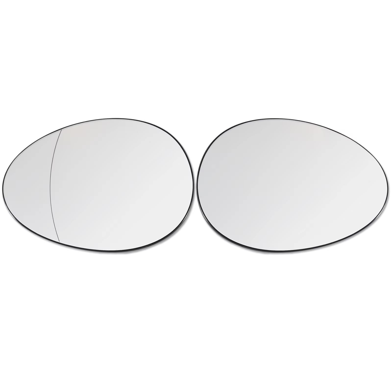 Außenspiegelglas Kompatibel Mit Für Mini Für Cooper Für R55 R56 R57 2007–2015 51162755625 51162755626 Tür-Rückspiegel-Objektiv, Beheiztes Rückspiegelglas(1 Pair) von MKKDYC