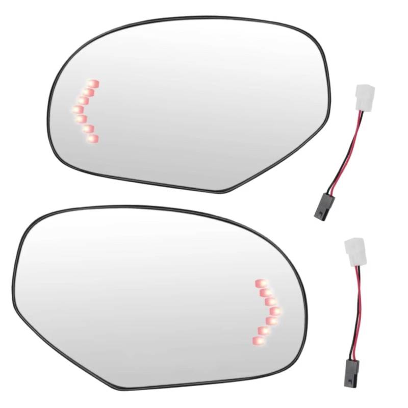 Außenspiegelglas Kompatibel Mit GMC Für Sierra 1500 2500 3500 2007–2013. Auto Beheizter Rückspiegel, Glaslinse, Seitenspiegel, Glaslinse. OEM: GM1324138(1 Pair) von MKKDYC