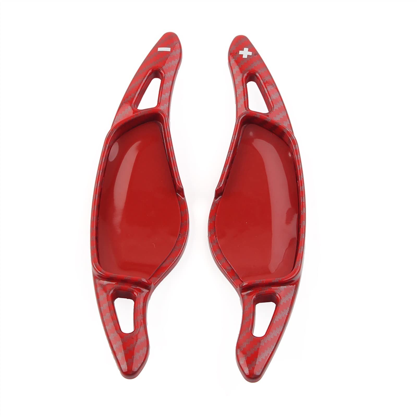 Automatik Schaltwippen Kompatibel Mit 3 5 6 7 8 Series X3 X4 X5 X6 X7 M5 2018 2019 2020 2021Carbon Fiber Look ABS Auto Lenkrad Paddle Shifter Extension(Red) von MKKDYC