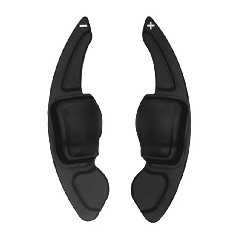 Automatik Schaltwippen Kompatibel Mit VW Für Golf 6 Für Tiguan MK5 MK6 Für J&etta R20 R36 2 Stück Aluminiumlegierung Auto Lenkradschaltpaddel Schalthebel Schaltknauf(Black) von MKKDYC