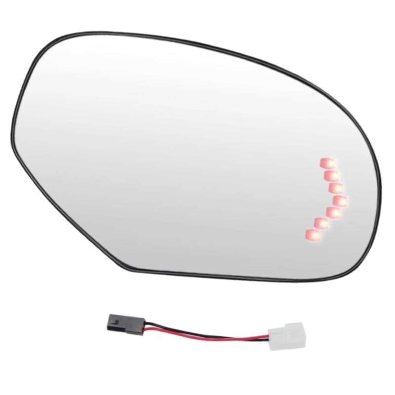 MKKDYC Außenspiegelglas Kompatibel Mit Chevrolet Für Silverado 1500 2500 3500 Für Suburban 1500 2500 2007–2013, Beheiztes Rückspiegelglas Mit Blinker, GM1324138(Right) von MKKDYC