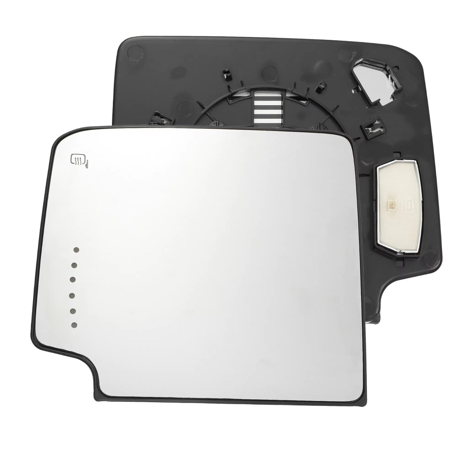MKKDYC Außenspiegelglas Kompatibel Mit Chevrolet Für Silverado 2500 3500 2015 2016 2017 2018 2019. Auto Links Und Rechts, Beheiztes Rückspiegelglas Mit Trägerplatte(Left) von MKKDYC