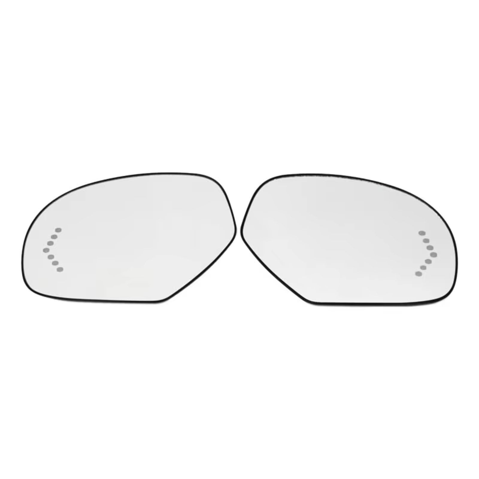MKKDYC Außenspiegelglas Kompatibel Mit Chevrolet Für Suburban 1500 2500 2007–2013, Auto-beheizte Seitenspiegel-Glaslinse, Links Und Rechts, Rückspiegel-Glas-Zubehör(1 Pair) von MKKDYC
