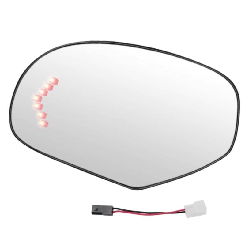 MKKDYC Außenspiegelglas Kompatibel Mit Chevrolet Für Suburban 1500 2500 2007–2013. Auto-Seitenspiegel-Glaslinse, Beheizte Rückspiegel-Glaslinse, OEM: GM1324138(Left) von MKKDYC