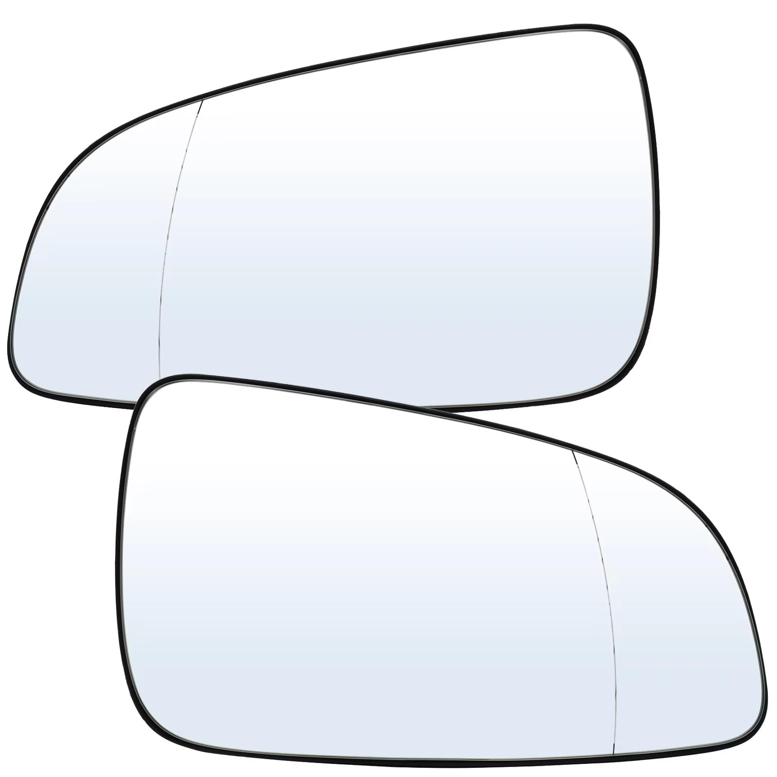MKKDYC Außenspiegelglas Kompatibel Mit Opel Für Astra H 2004–2009. Auto Links Rechts Fahrer Beifahrerseite Flügelspiegelglas Beheizte Konvexe Rückspiegelglaslinse(1 Pair) von MKKDYC