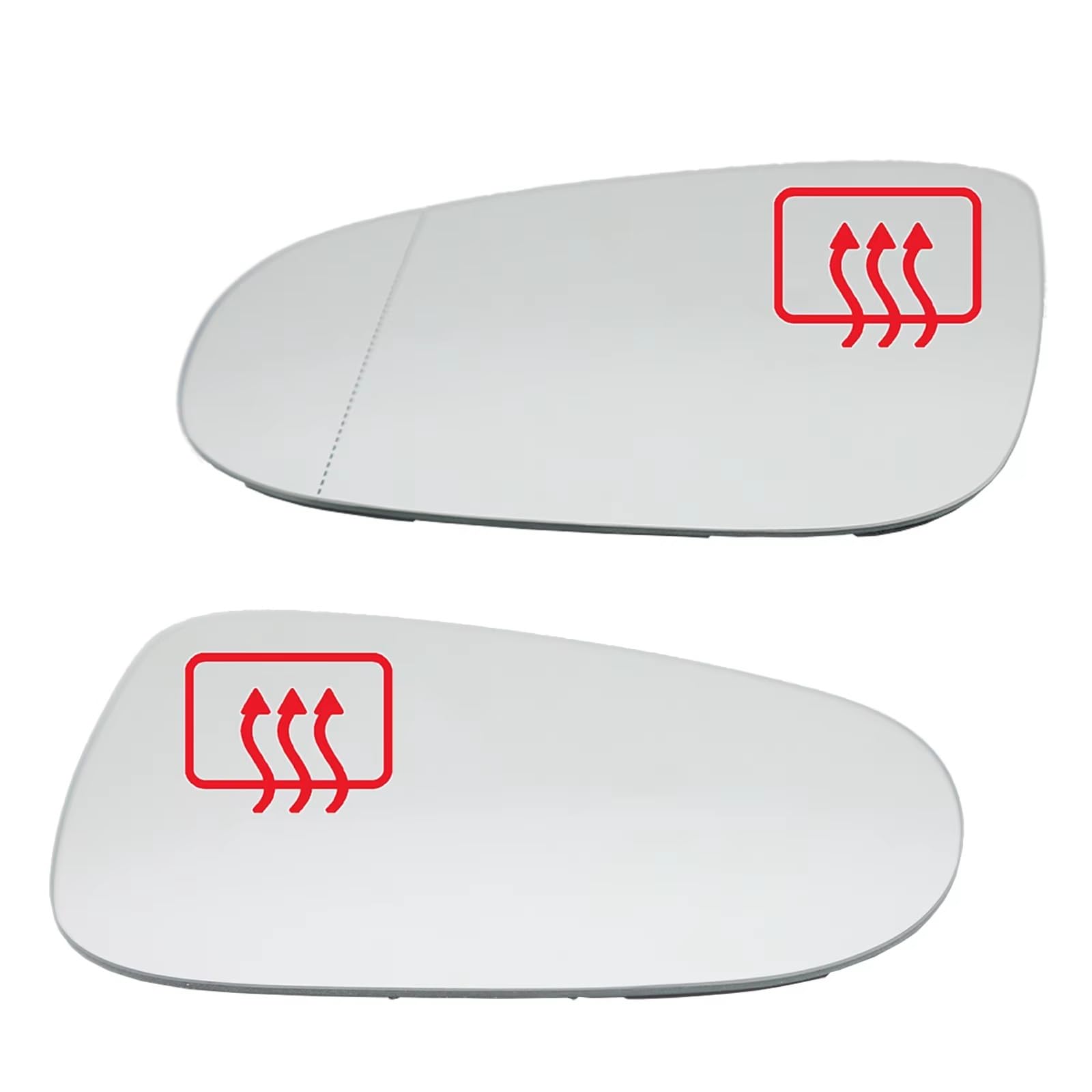 MKKDYC Außenspiegelglas Kompatibel Mit VW Für Golf Für GTI MK6 2009–2012, Auto-Seitenflügel-Rückspiegelglas, Außenteil, Weitwinkel-beheiztes Rückspiegelglas(1 Pair) von MKKDYC