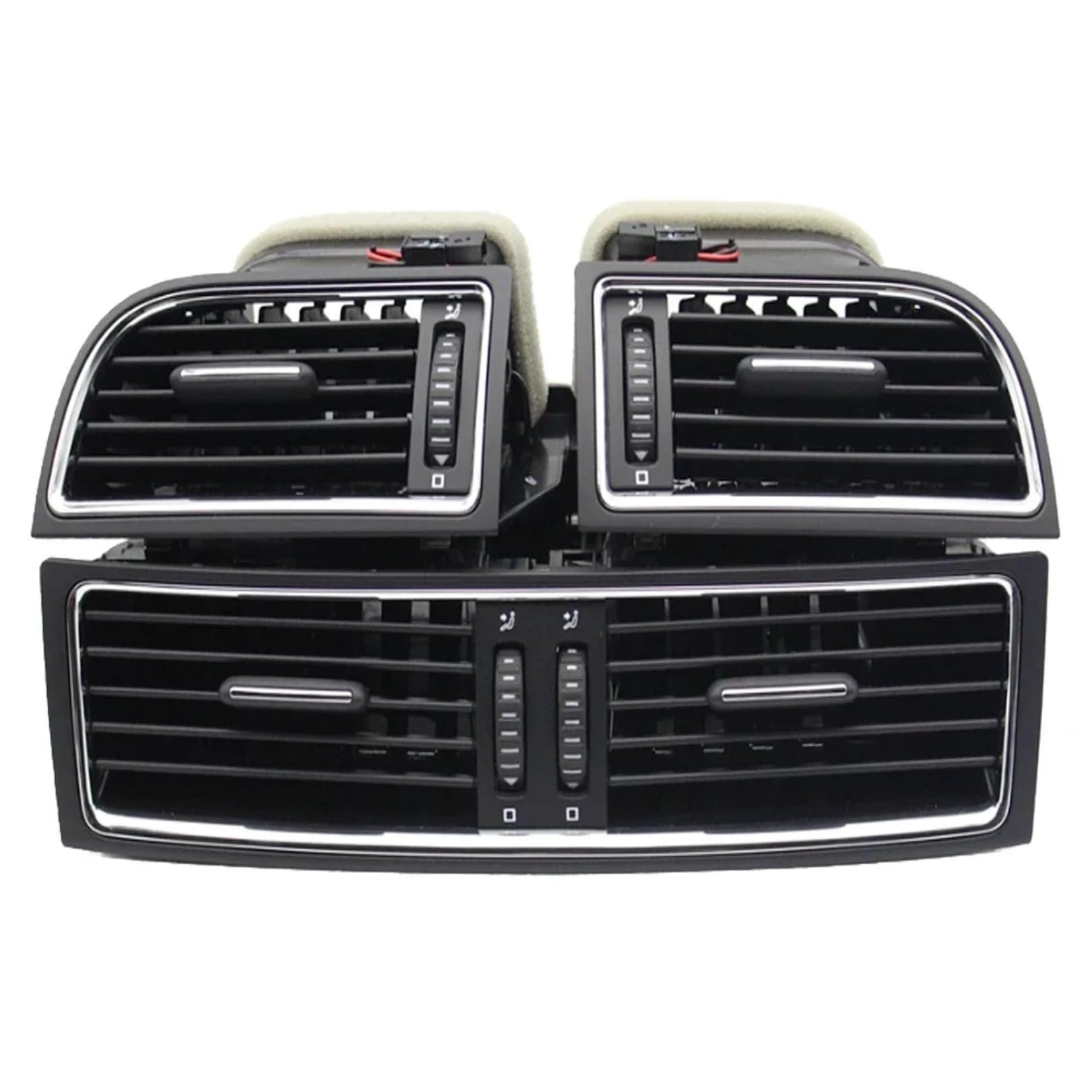 MKKDYC Lüftungsdüse Klimaanlage Kompatibel Mit Skoda Für Superb 2 Für 3T Für B6 2008 2009–2014 Zentrale AC-Auslass-Entlüftungsverkleidung Armaturenbrett OEM: 3T0820951 3T0819701 3T0819702(3PCS) von MKKDYC