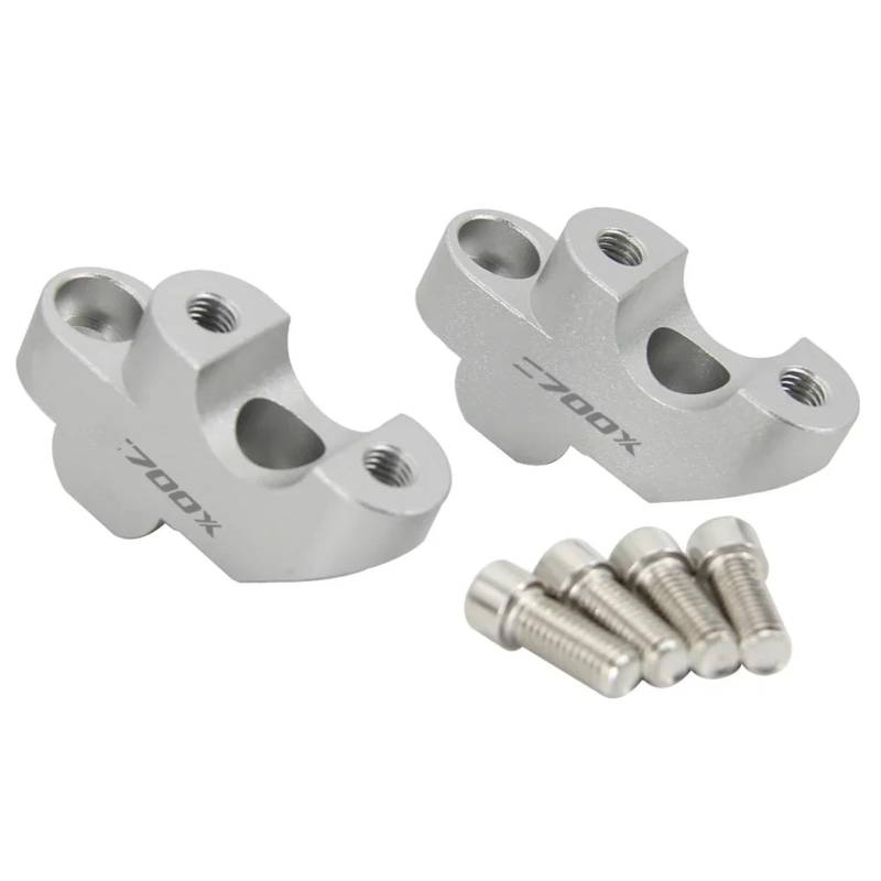 MKKDYC Universal lenkererhöhung Kompatibel Mit NC700S NC700X 2012 2013 CB300F CB400F Motorrad Riser Lift Lenkerklemme Lenker Riser Kit(Silver) von MKKDYC