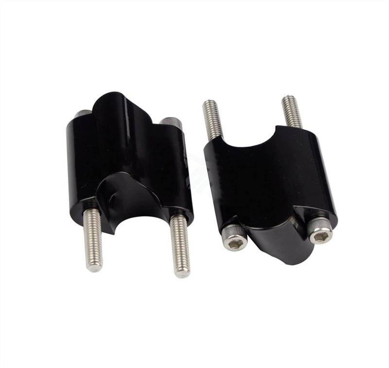 MKKDYC Universal lenkererhöhung Kompatibel Mit Sportster XL1200X 2010 2011 2012 2013 2014 2015 2016 2017 2018 2019 2020 2021 2022 48 2" Rise Lenker Riser 1" Bar Heighten Block Extension Kit(Black) von MKKDYC