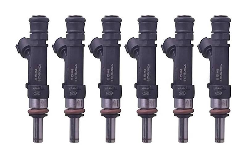Für A6 C6 2,4 V6 2004-2011 6 Stück Kraftstoffeinspritzdüse 0280158053 Einspritzdüse 06E133551 Kraftstoffeinspritzdüse Kraftstoff Injektor von MKKHUYLBCM