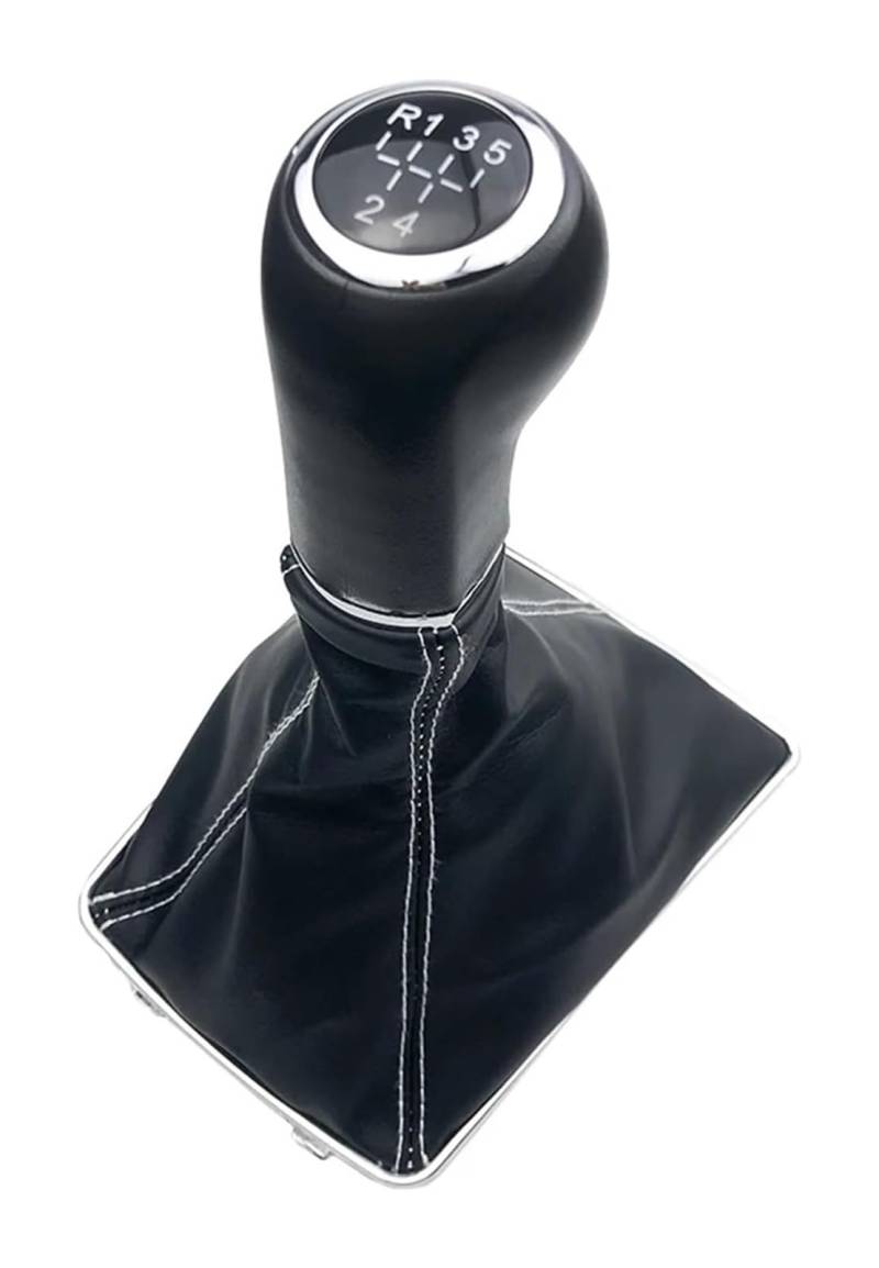 Für ASTRA H 2005-2009 Schaltknauf Hebel Gamasche Boot Abdeckung Kragen Parkplatz Handbremse Fall Schaltknauf Schalthebel Hebel(White 5 Speed) von MKKHUYLBCM
