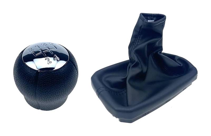 Für CORSA C 01-06 Für TIGRA B 04-12 Für COMBO C 01-11 5 Geschwindigkeit Schaltknauf Gamasche Boot Handbremse Fall Stick Knob Schalthebel Hebel(Chrome 2Pcs) von MKKHUYLBCM