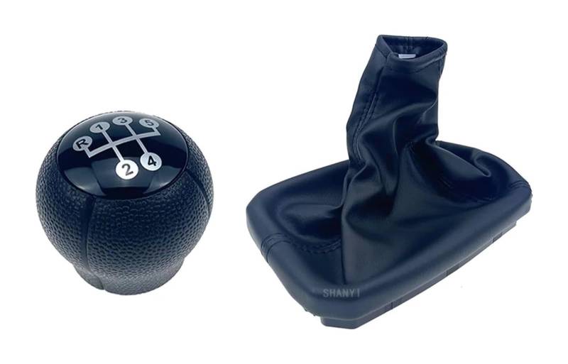 Für CORSA C 01-06 Für TIGRA B 04-12 Für COMBO C 01-11 5 Geschwindigkeit Schaltknauf Gamasche Boot Handbremse Fall Stick Knob Schalthebel Hebel(With Circle 2Pcs) von MKKHUYLBCM