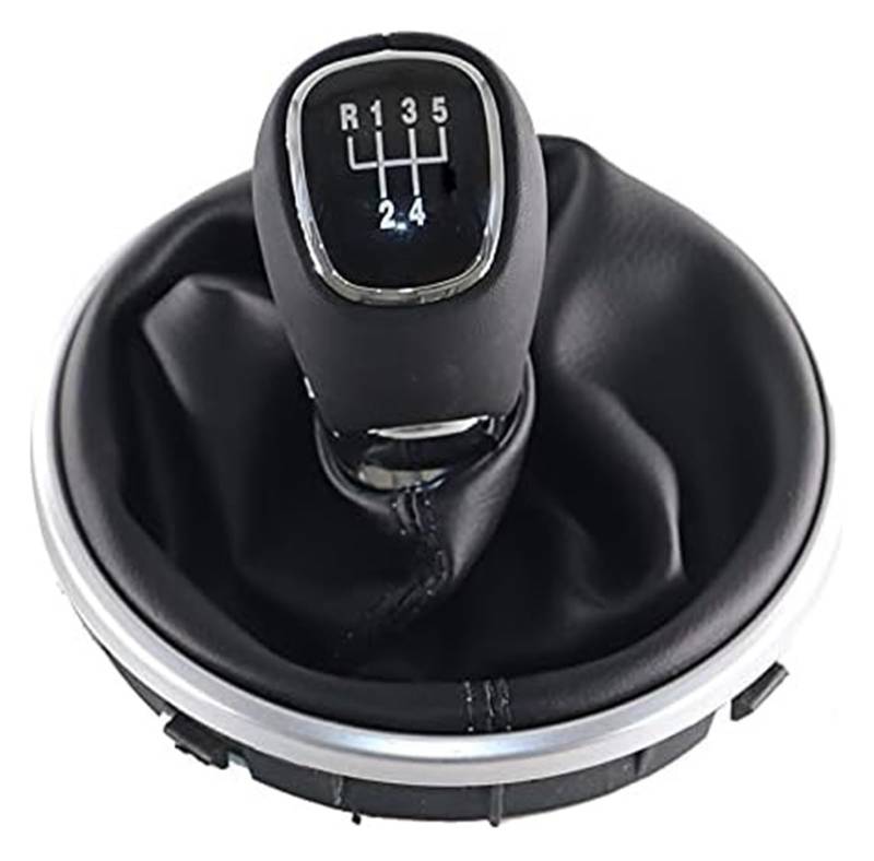 Für Fabia 2 Für MK2 Für Combi Für Scout 2007-2014 Silber Und Leder Auto Shift Schaltknauf Hebel Gamasche Boot Abdeckung Schalthebel Hebel(5 Speed 2) von MKKHUYLBCM