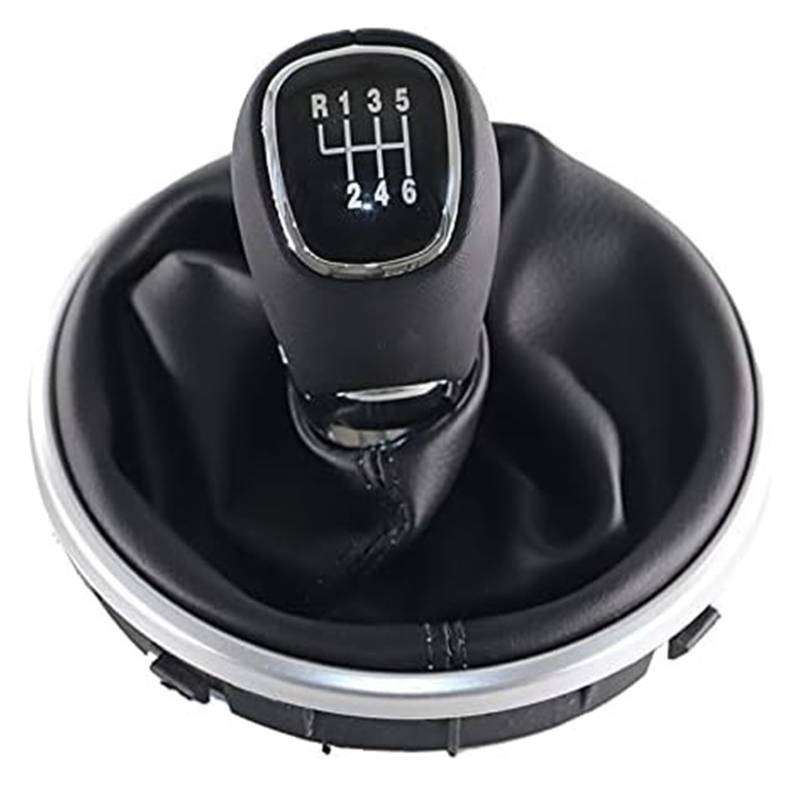 Für Fabia 2 Für MK2 Für Combi Für Scout 2007-2014 Silber Und Leder Auto Shift Schaltknauf Hebel Gamasche Boot Abdeckung Schalthebel Hebel(6 Speed 2) von MKKHUYLBCM