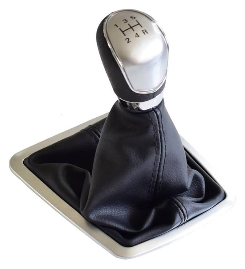Für Ford Für Focus 2 Für MK2 Für C-MAX Für MK3 Für MK4 Für MK7 5/6 Geschwindigkeit Getriebe Shifter Knopf Auto Kopf Hebel Abdeckung Griff Schalthebel Hebel(Silver-5 Speed) von MKKHUYLBCM