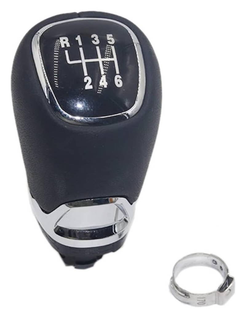 Für Octavia A5 A6 2004-2012 Auto Schaltknauf Hebel Stick Griff Gamasche Leder Boot Abdeckung Fall Schalthebel Hebel(6 Speed Knob) von MKKHUYLBCM