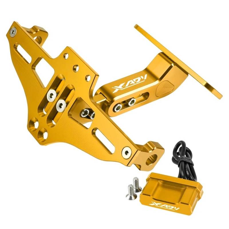 MKKJREDRF Motorrad-Kennzeichenhalter hinten Für H&ON&DA XADV 750 X-ADV 750 XADV750 X ADV 750 Einstellbare CNC-Motorradmodifizierte Hintere Kennzeichenhalterung(7) von MKKJREDRF