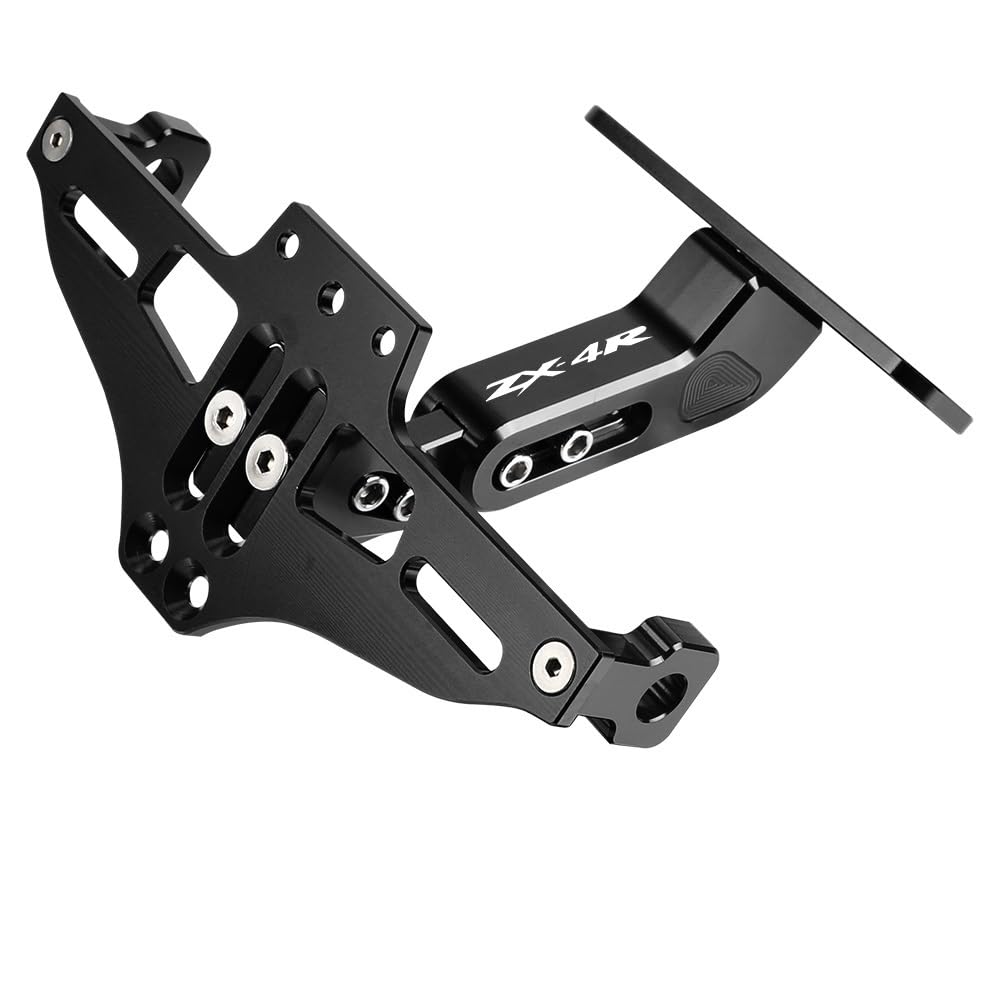 Motorrad-Kennzeichenhalter hinten Für KA&WAS&AKI ZX4R ZX4RR ZX-4R ZX4R SE Motorrad Fender Eliminator Einstellbare Kennzeichenhalter Halterung Blinker(1) von MKKJREDRF
