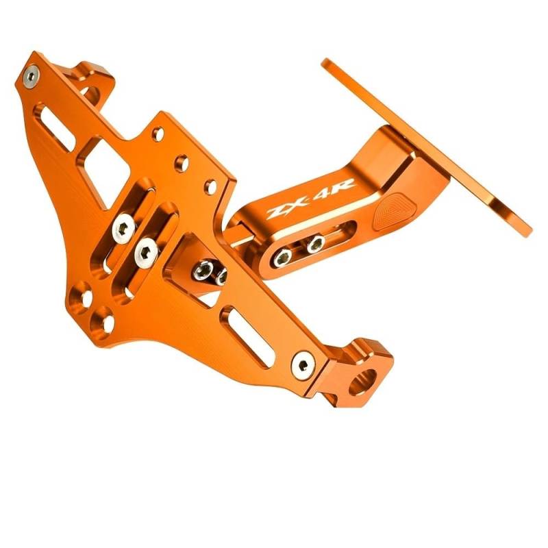 Motorrad-Kennzeichenhalter hinten Für KA&WAS&AKI ZX4R ZX4RR ZX-4R ZX4R SE Motorrad Fender Eliminator Einstellbare Kennzeichenhalter Halterung Blinker(10) von MKKJREDRF