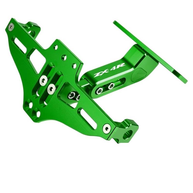 Motorrad-Kennzeichenhalter hinten Für KA&WAS&AKI ZX4R ZX4RR ZX-4R ZX4R SE Motorrad Fender Eliminator Einstellbare Kennzeichenhalter Halterung Blinker(11) von MKKJREDRF