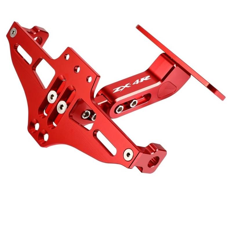 Motorrad-Kennzeichenhalter hinten Für KA&WAS&AKI ZX4R ZX4RR ZX-4R ZX4R SE Motorrad Fender Eliminator Einstellbare Kennzeichenhalter Halterung Blinker(2) von MKKJREDRF