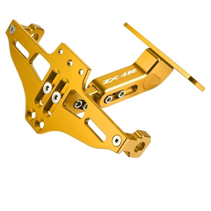 Motorrad-Kennzeichenhalter hinten Für KA&WAS&AKI ZX4R ZX4RR ZX-4R ZX4R SE Motorrad Fender Eliminator Einstellbare Kennzeichenhalter Halterung Blinker(6) von MKKJREDRF