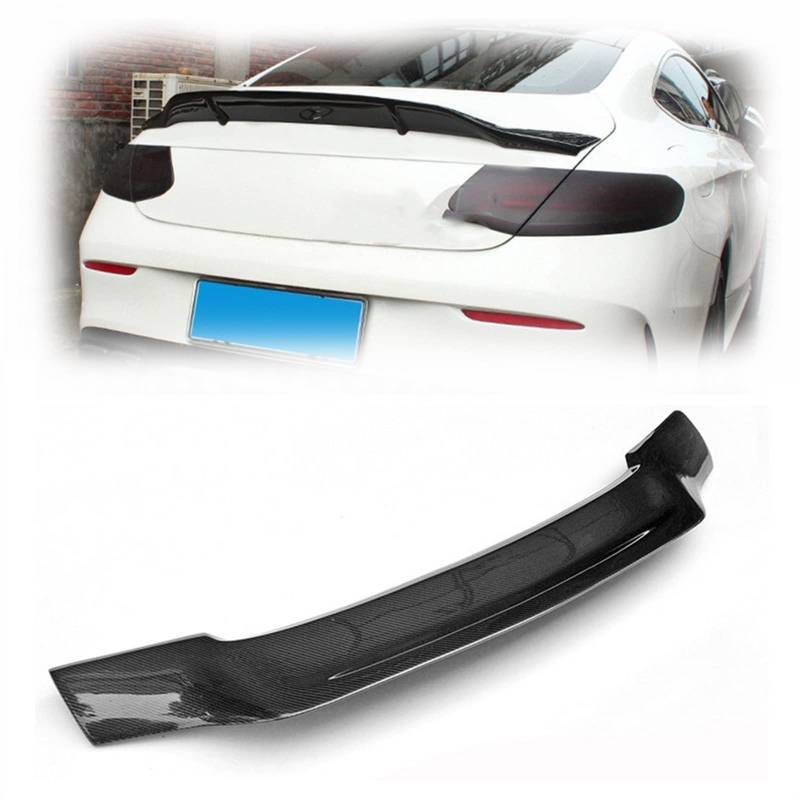 MKSZY Kohlefaser-Auto-Heckspoilerflügel Für B&ENZ W205 C180 C200 C250 & C63 A&M&G Coupé 2015-2019 Heckklappen-Lippensplitter-Verkleidung von MKSZY