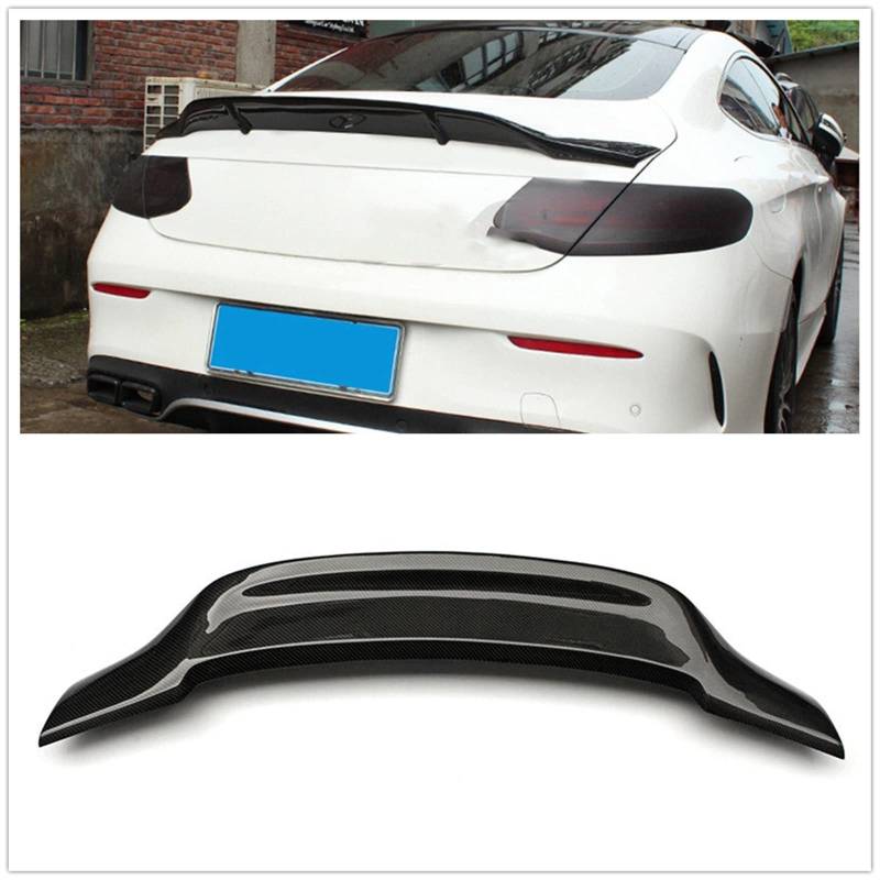 MKSZY Kohlefaser-Auto-Heckspoilerflügel Für B&ENZ W205 C180 C200 C250 & C63 A&M&G Coupé 2015-2019 Heckklappen-Lippensplitter-Verkleidung von MKSZY