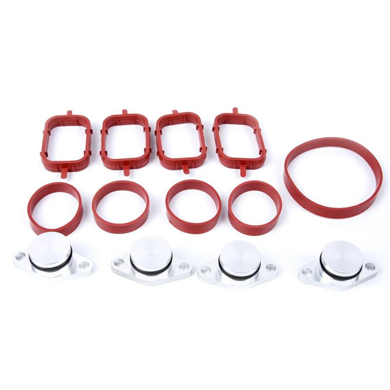 Dichtung für Ansaugkrümmer, MKVAXR 13-teiliges Auto-22-mm-Ölwirbelklappenrohling-Spunddichtungsersatz, for, M47 E46 320d 330d 525d Zubehör von MKVAXR