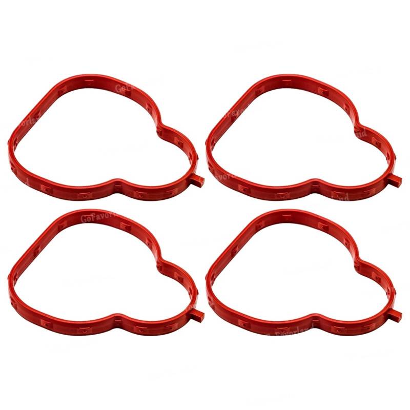 Dichtung für Ansaugkrümmer, MKVAXR 4-teilige Ansaugkrümmerdichtung, rot, ZJ0113111 13191600, for Mazda, 2 De Dh 3 Zj Ve Zy De Zy Ve Zj 46 Z6 Ajusa von MKVAXR