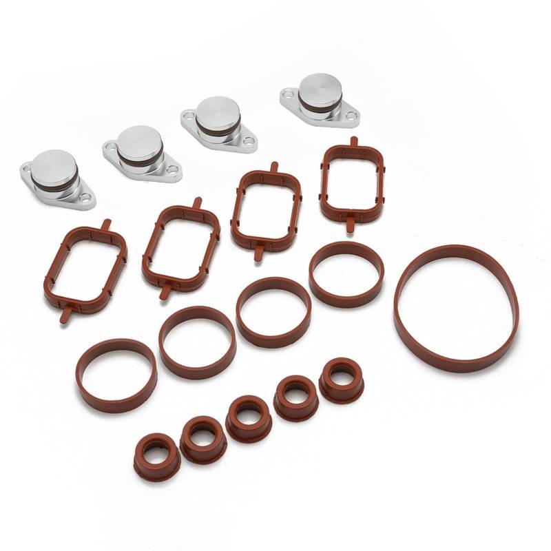 Dichtung für Ansaugkrümmer, MKVAXR 4 x 22 mm Aluminium-Drallklappen-Reparatursatz mit Dichtungen, for, E46 E39 E90 E39 E60 E61 Ansaugkrümmer TKYD821A von MKVAXR