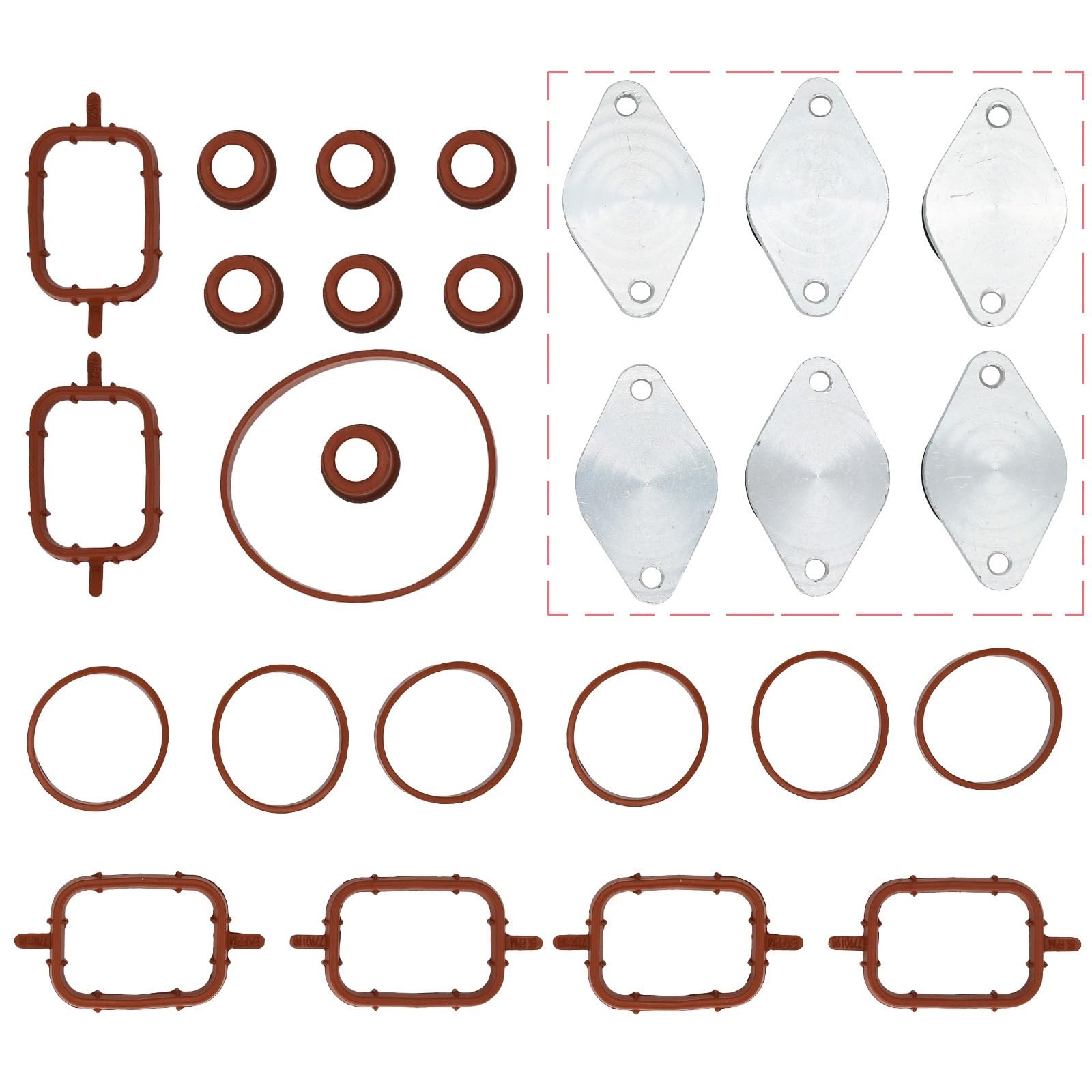 Dichtung für Ansaugkrümmer, MKVAXR 6X 32 MM, for, M47 M57 Drallklappen Reparatur Löschen Dichtungssatz Mit Ansaugdichtungen 11612246949 11617790198 11612245439 11612246945(26Pc) von MKVAXR