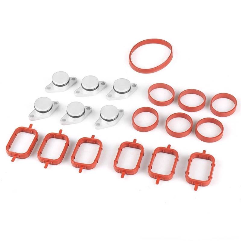 Dichtung für Ansaugkrümmer, MKVAXR 6X22 32mm Auto-Ersatzteile, for, M57 Drallklappen-Reparatur-Löschset mit Luftansaugkrümmer-Dichtungen, Schlüsselrohlinge(6x22mm) von MKVAXR