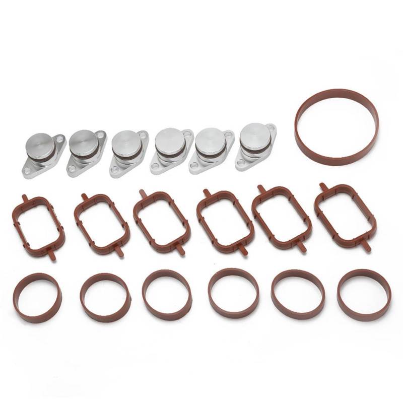 Dichtung für Ansaugkrümmer, MKVAXR Drallklappen-Reparatursatz mit Ansaugkrümmerdichtung 6 x 22 mm, for, 320d 330d 520d 525d 530d TKYD83K von MKVAXR