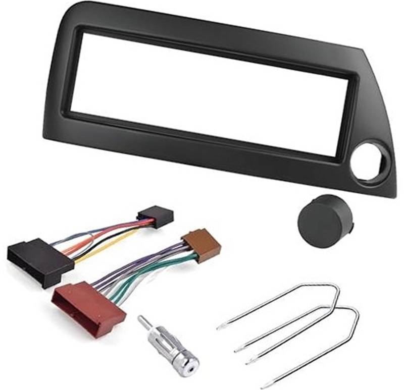 MKVAXR 1 Din Autoradio Stereo Einbaublende Kit DIN ISO, KA schwarz Autoradio-Armaturenbrett von MKVAXR