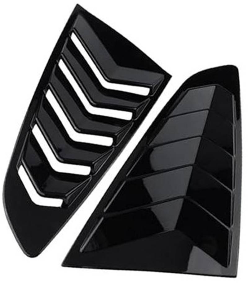 MKVAXR 1 Paar Auto-Heckfenster-Lamellenverschluss, for Ford, Mus Tang 2015–2023, seitliche Lamellen-Entlüftungsschaufeln, Spoiler-Schatten-Trim-Abdeckkappe von MKVAXR