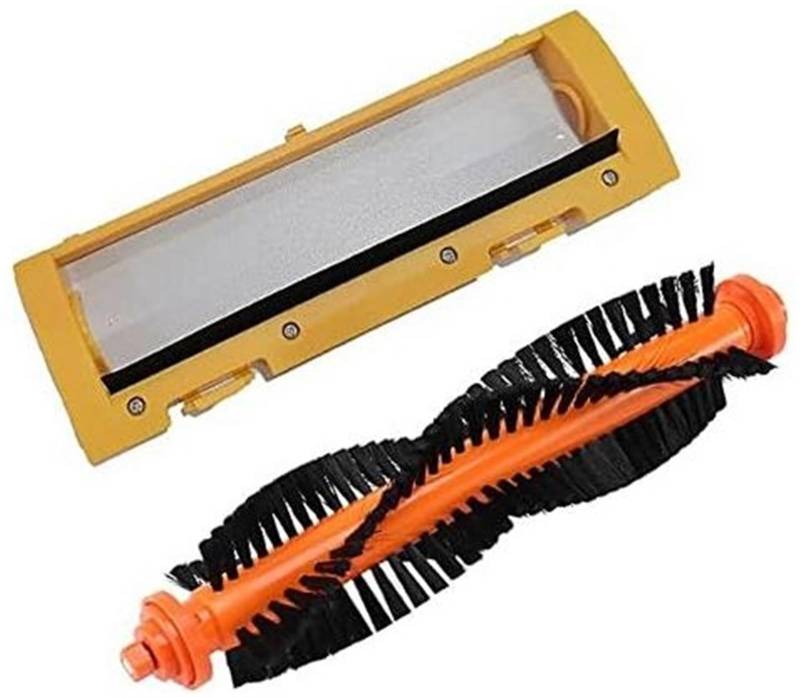 MKVAXR 2-teiliges Ersatzzubehör for ISWEEP X3 Puppyoo R30, R30 PRO Airbot A500 Roboterstaubsauger, 1 Hauptrollenbürsten, 1 Bürstenabdeckung Roboterstaubsauger-Ersatzkit von MKVAXR