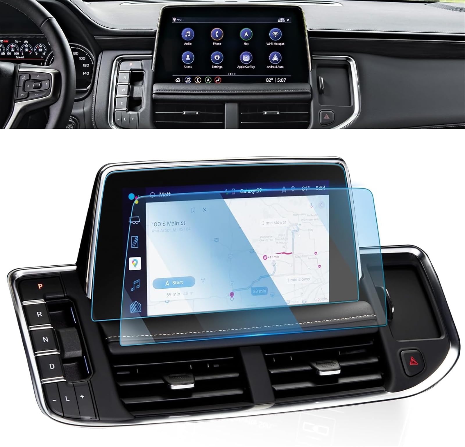 MKVAXR 2024 2023-2021, for GMC, Yukon 10,2-Zoll-LCD-Touchscreen, Navigation, GPS-Schutz, Zubehör, gehärtete Glasfolie Carinfotainment-Displayschutz MKVAXR 2024 2023-2021, for GMC, Yukon 10,2-Zoll-LCD-Touchscreen, Navigation, GPS-Schutz, Zubehör, gehärtete Glasfolie Carinfotainment-Displayschutz von MKVAXR