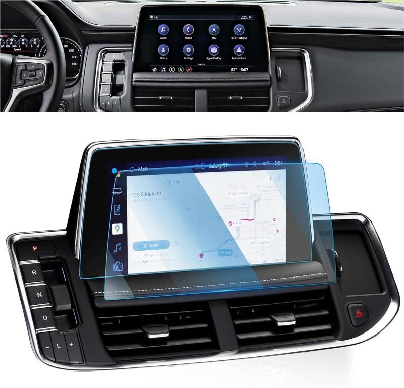 MKVAXR 2024 2023-2021, for GMC, Yukon 10,2-Zoll-LCD-Touchscreen, Navigation, GPS-Schutz, Zubehör, gehärtete Glasfolie Carinfotainment-Displayschutz von MKVAXR