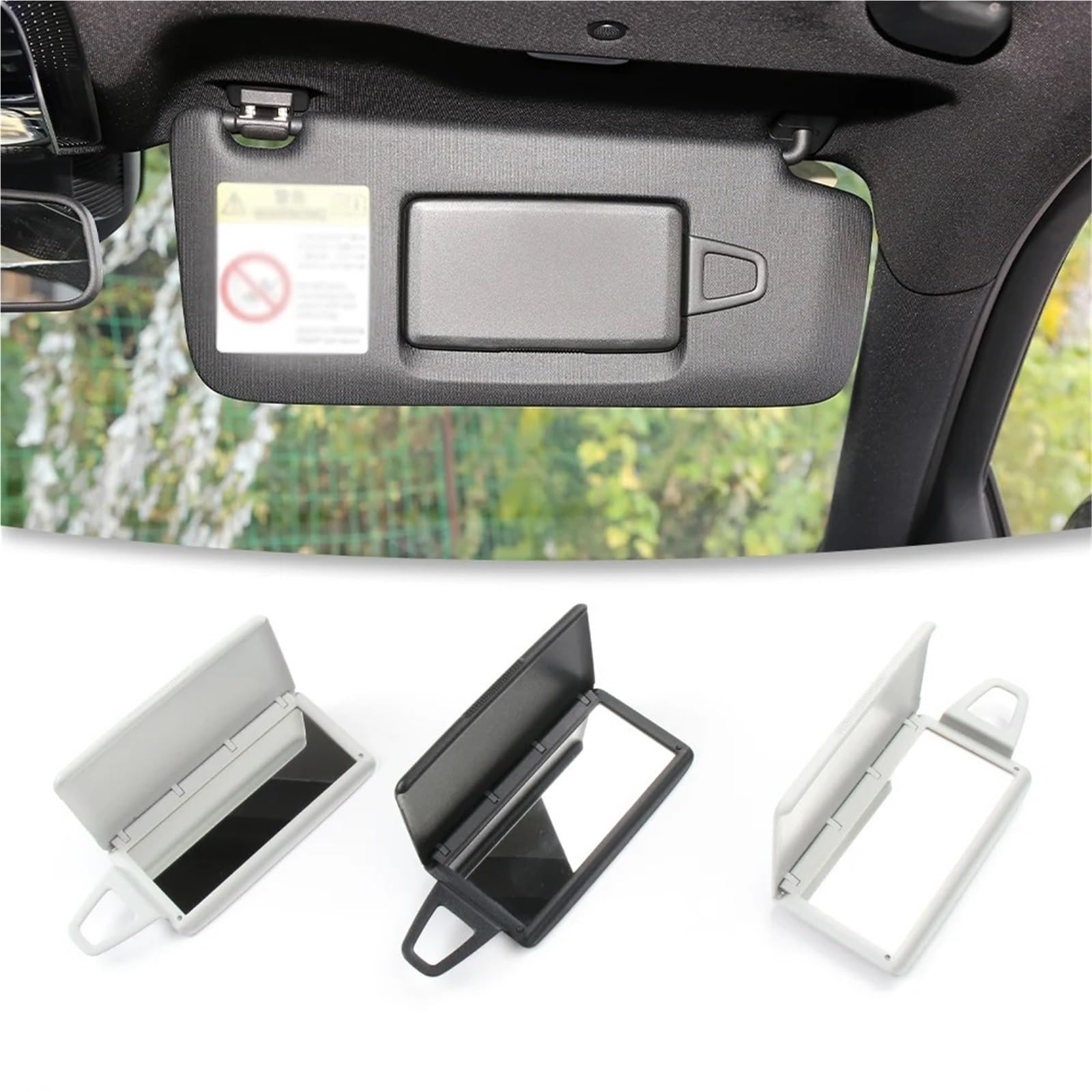 MKVAXR 2068106902 Neuer Auto-Sonnenschutzspiegel Interner Make-up-Spiegel for Mercedes-Benz, for C-Klasse W206 2023 2024 2025 2068107002 Make-up-Spiegel für die Sonnenblende im Auto(White-R) von MKVAXR