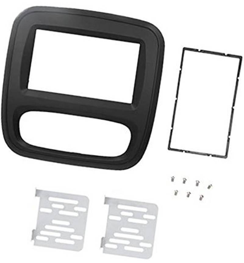 MKVAXR 2Din DVD Blende Stereo Radio Navigation Panel Doppel DIN Einbau Armaturenbrett Kit Audio Rahmen, for Trafic 2015 Autoradio-Armaturenbrett von MKVAXR