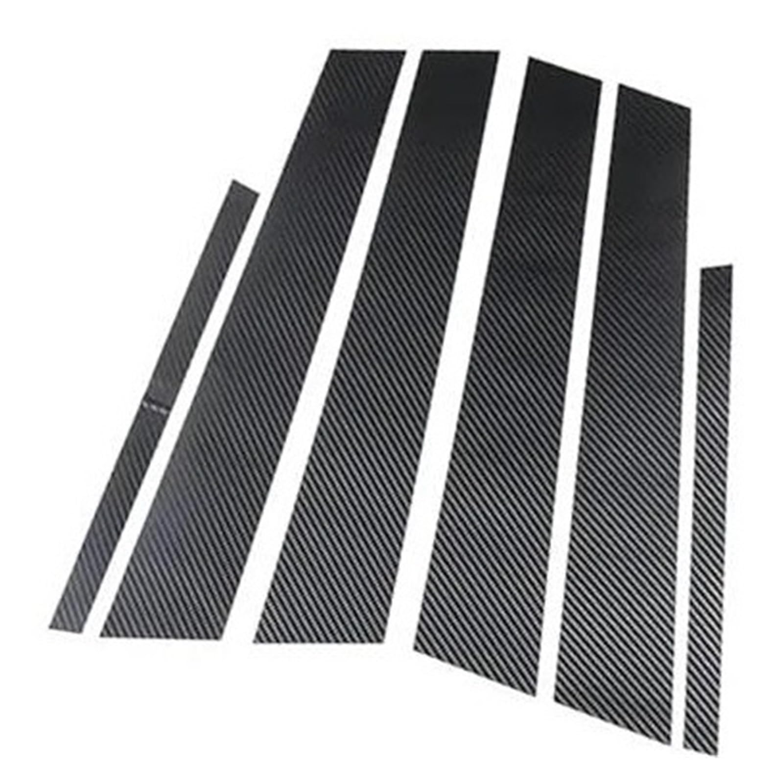 MKVAXR 6-teilige Autotür-/Fenstersäulenverkleidung, for, Q7 2016-2022, A-Schwarz Autofensterverkleidung(Black B-Carbon Fiber Look) von MKVAXR