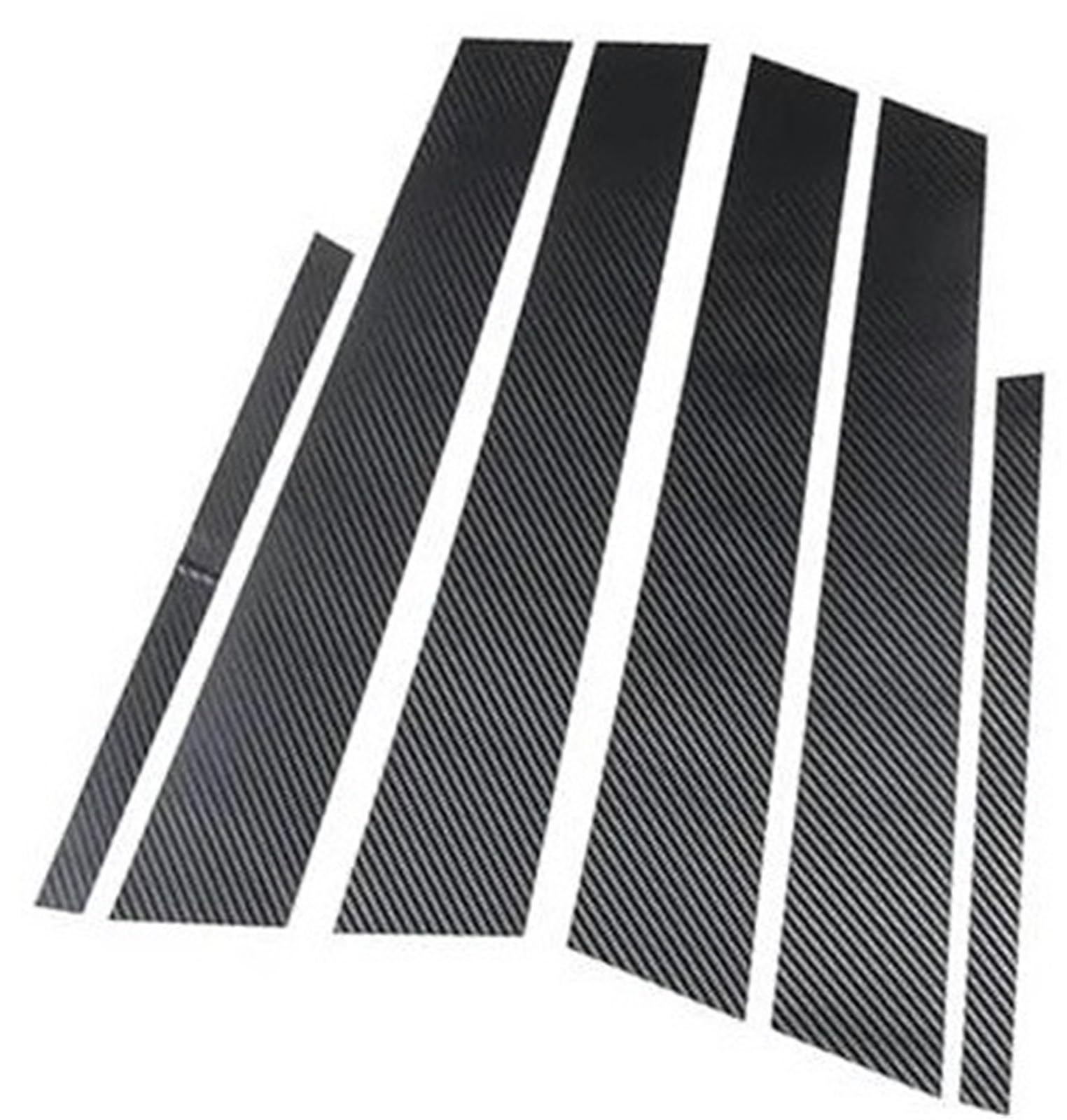 MKVAXR 6-teilige Autotür-/Fenstersäulenverkleidung, for Mazda, CX-30 2020-2023, A-Schwarz Autofensterverkleidung(Black B-Carbon Fiber Look) von MKVAXR