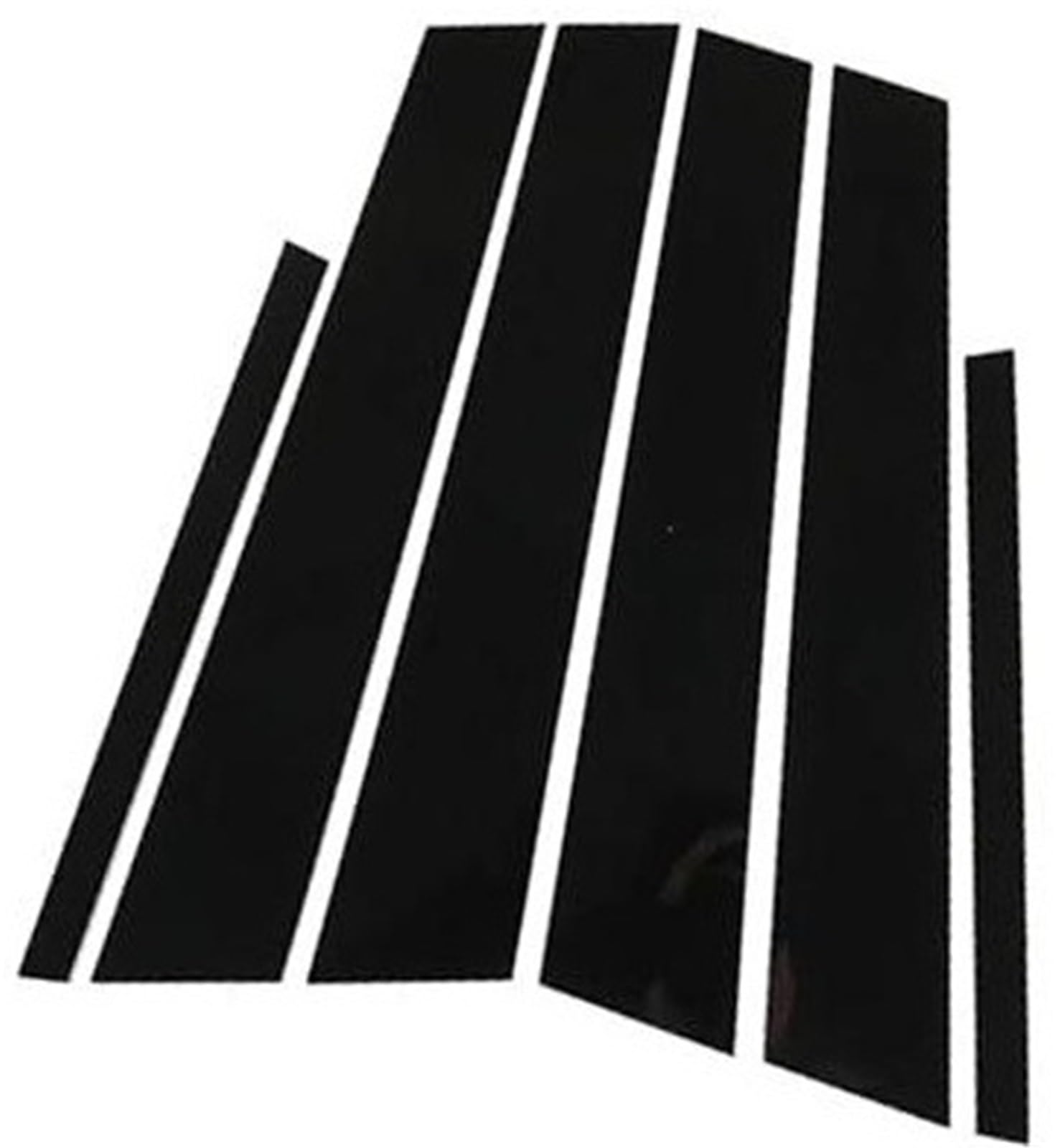 MKVAXR 6-teilige Autotür-/Fenstersäulenverkleidung, for Toyota, Crown 2014-2023, A-Schwarz Autofensterverkleidung(Black A-Black) von MKVAXR