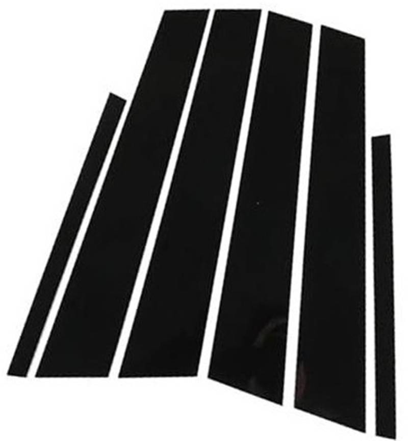 MKVAXR 6-teilige Autotür-/Fenstersäulenverkleidung, for Toyota, Crown 2014-2023, A-Schwarz Autofensterverkleidung(Black A-Black) von MKVAXR