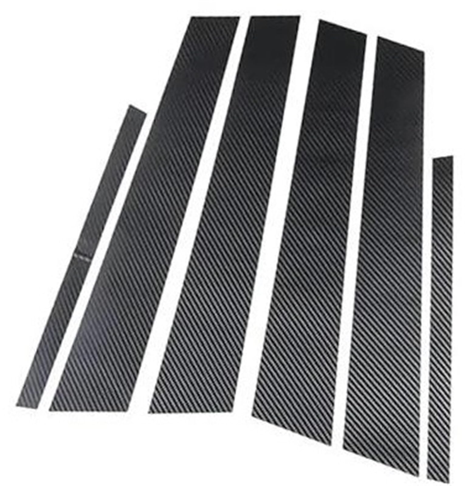 MKVAXR 6-teilige Autotür-/Fenstersäulenverkleidung, for Toyota, Reiz 2015-2024, A-Schwarz Außenfensterakzent(Black B-Carbon Fiber Look) von MKVAXR