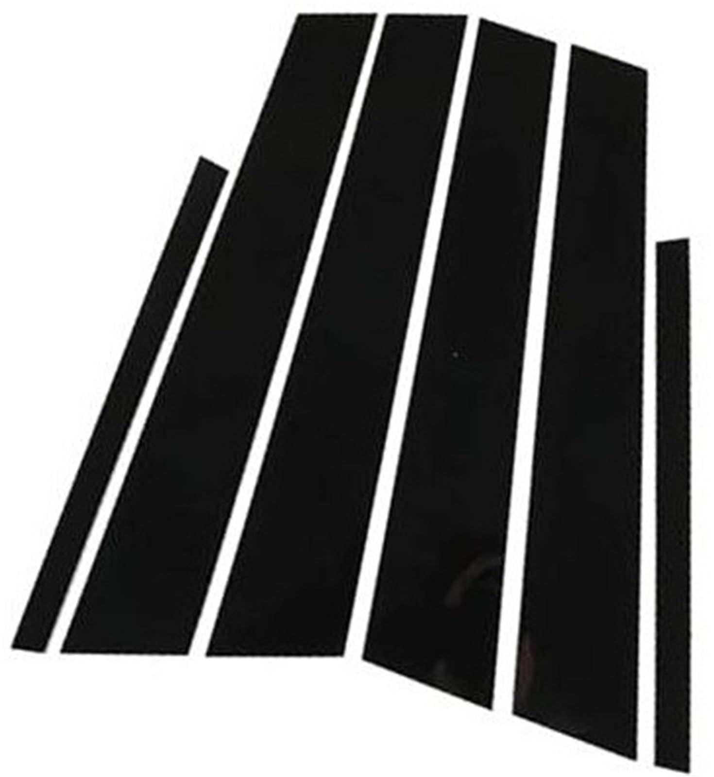 MKVAXR 6-teiliges Tür-/Fenstersäulen-Abdeckungsset for Ford Edge 2015-2023, A-Schwarz Außenfensterakzent(Black A-Black) von MKVAXR